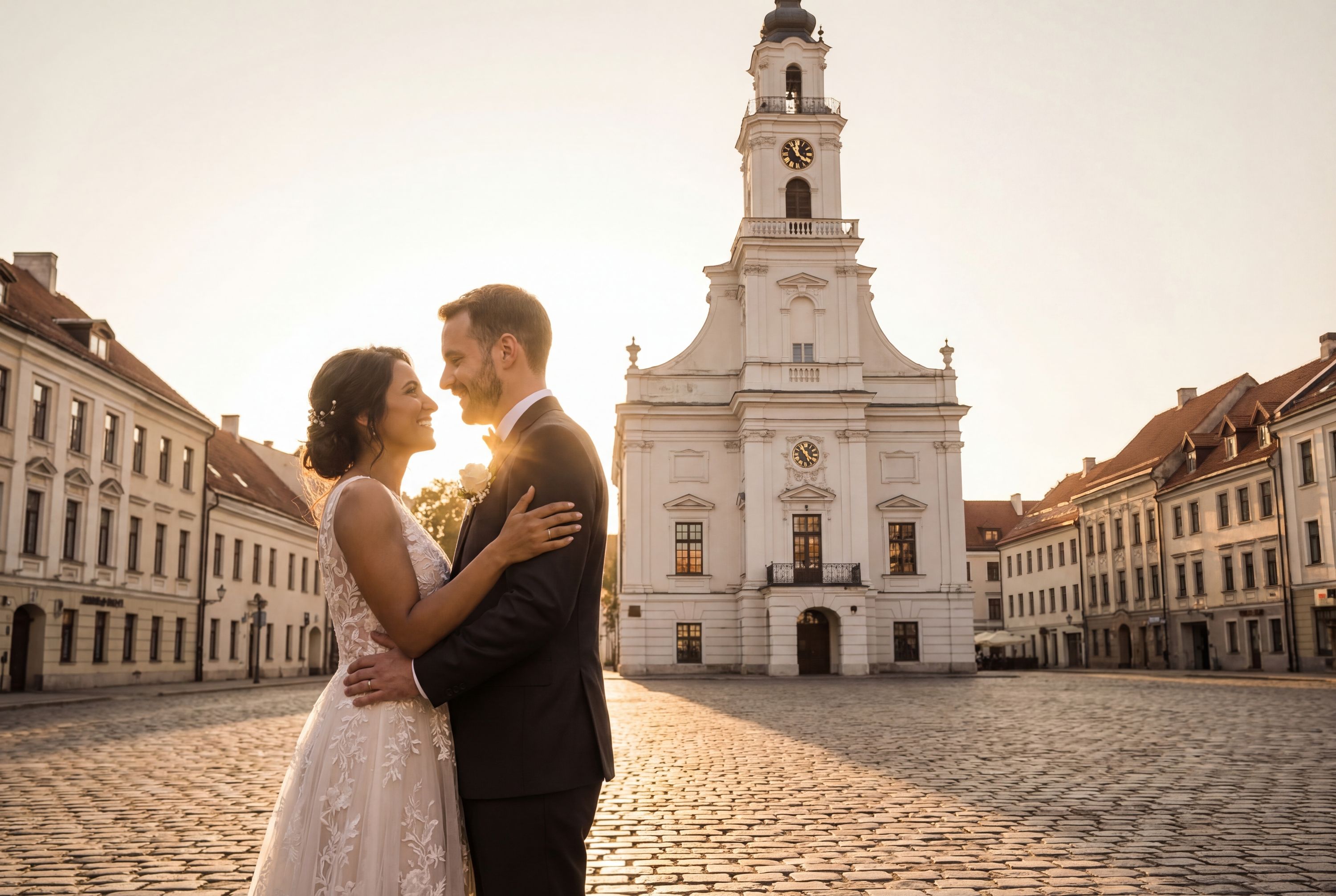 Wedding photography Kaunas - Kaunas Town Hall Square