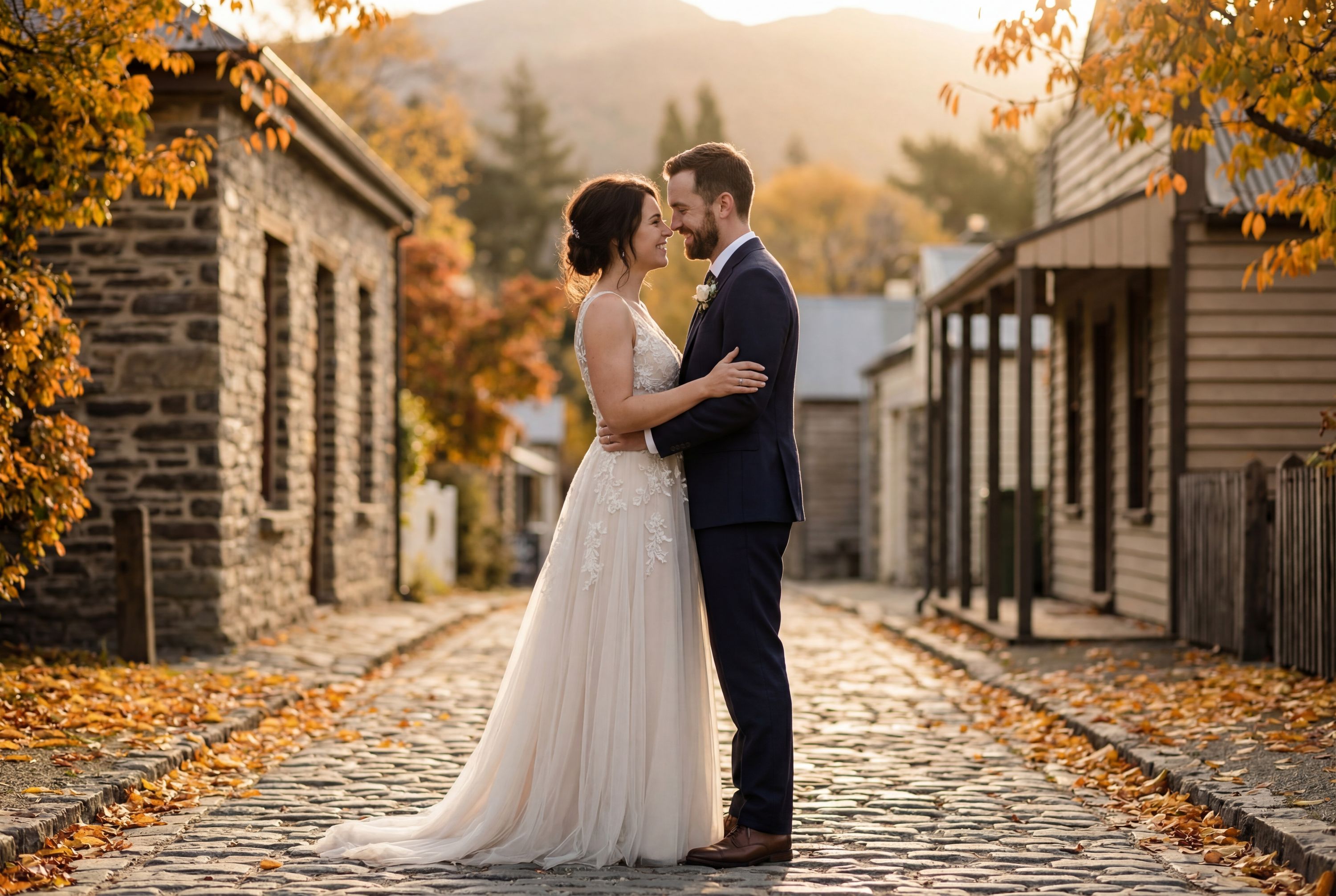 Wedding photography Queenstown - Arrowtown Historic Village