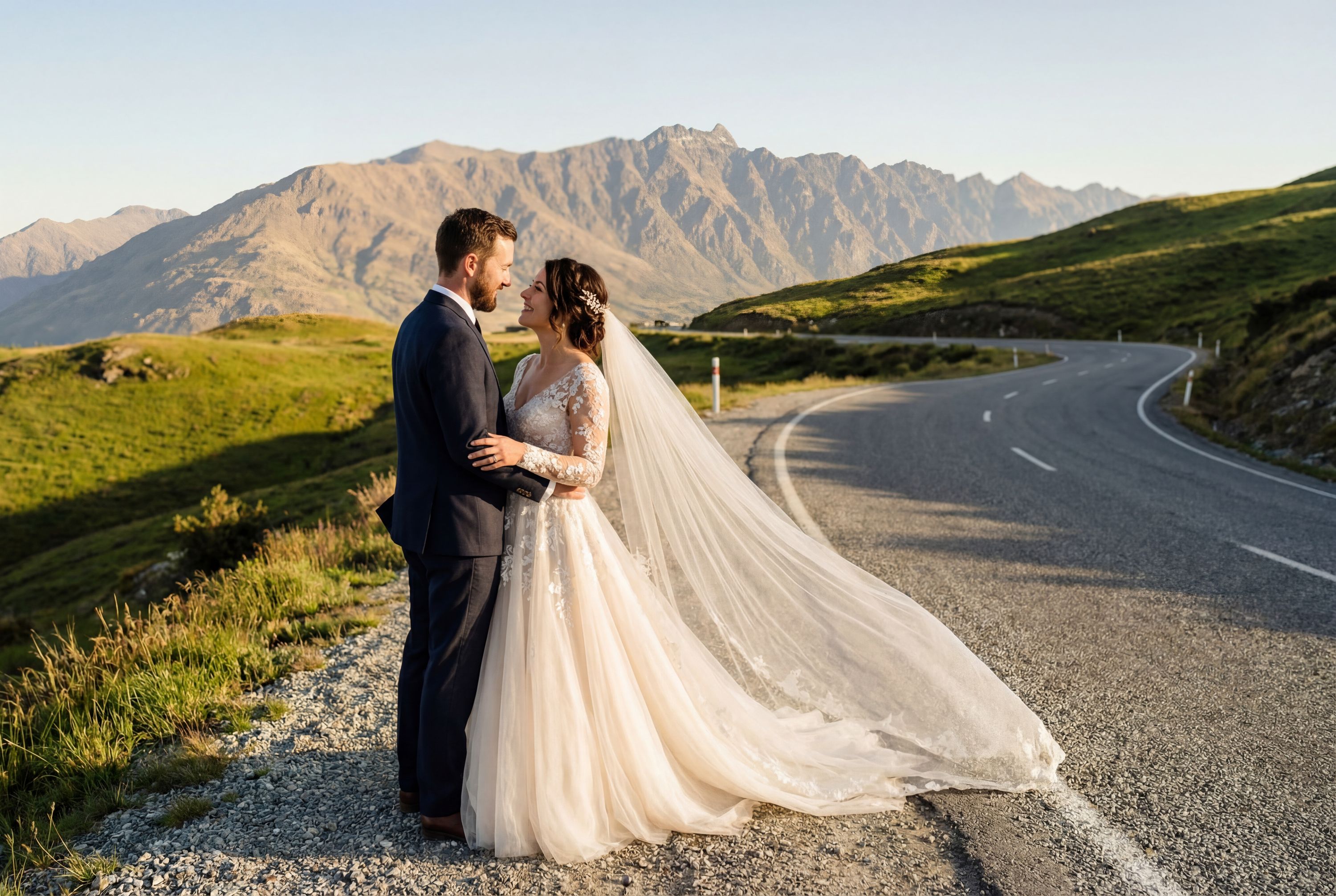 Wedding photography Queenstown - Coronet Peak Road (Summer)