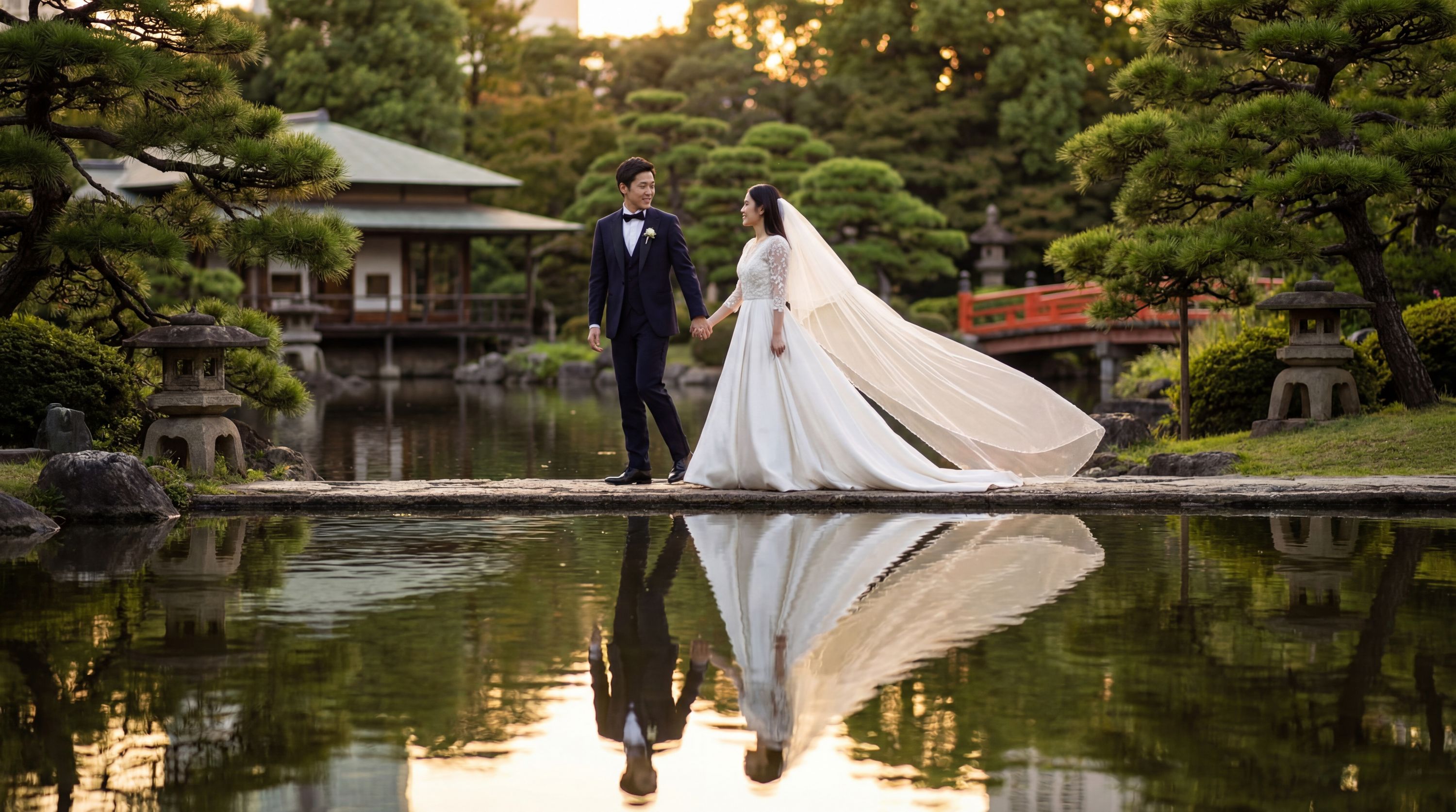 Happo-en Garden wedding photography Tokyo 