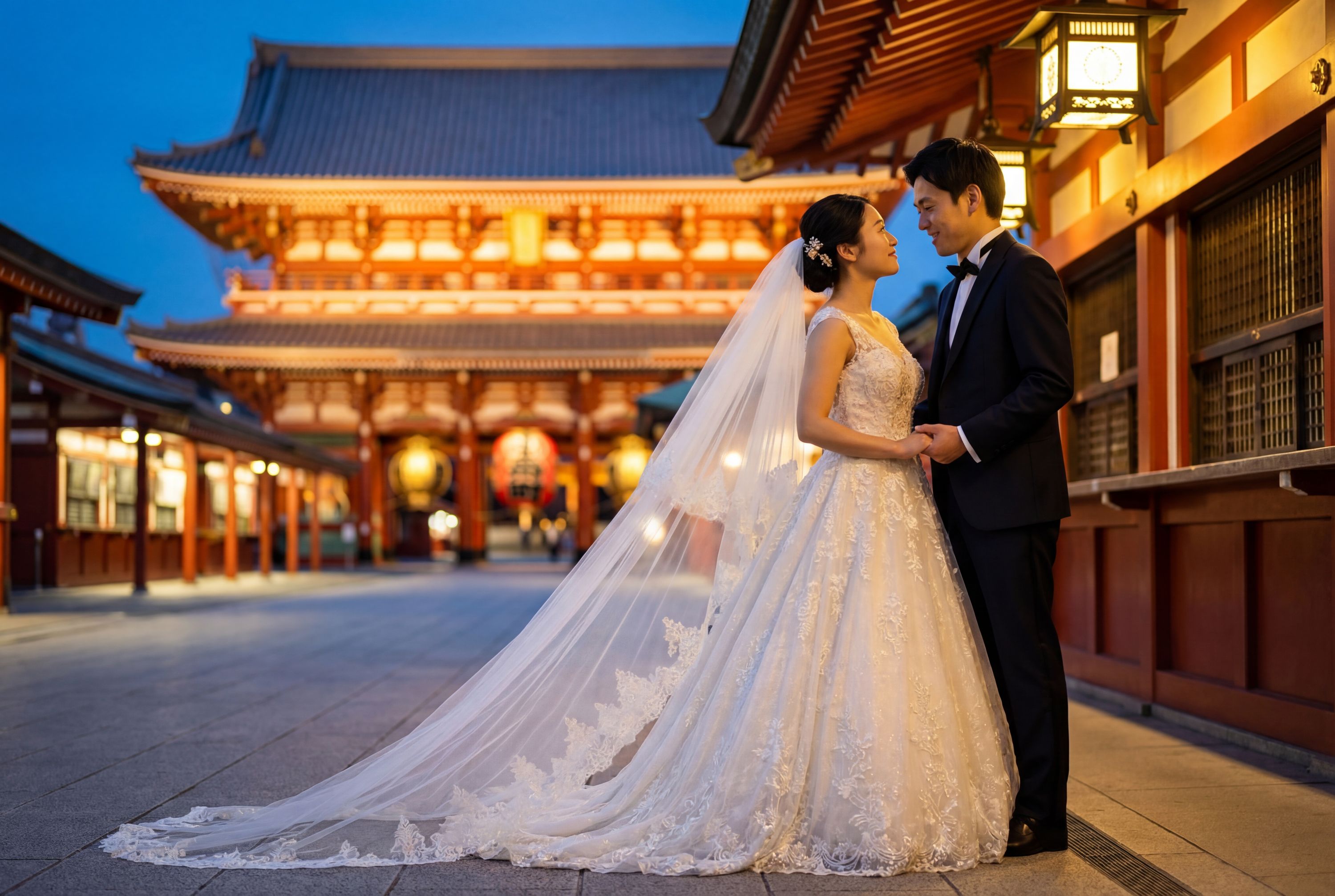 Senso-ji Temple wedding photography Tokyo 
