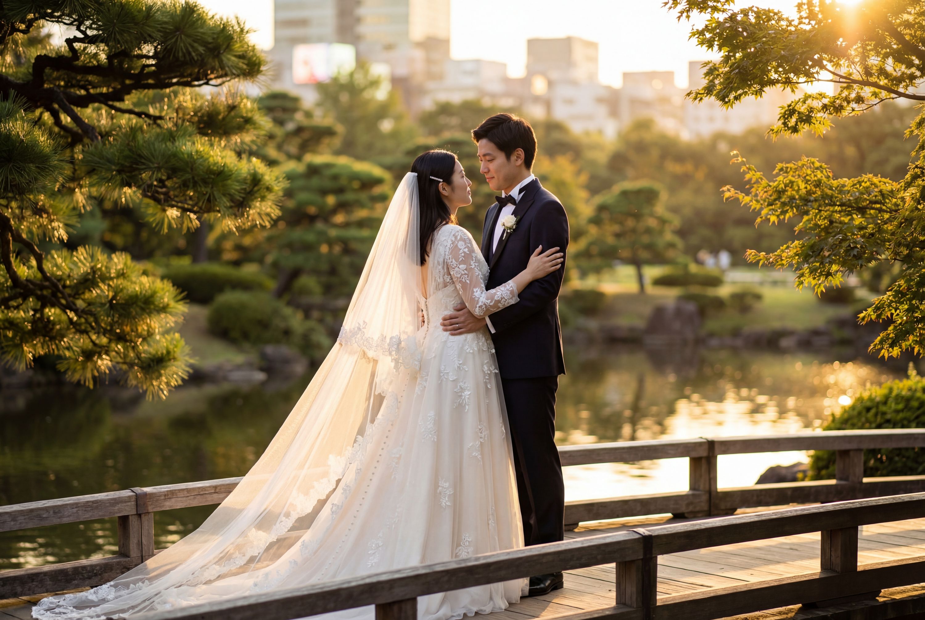 Shinjuku Gyoen National Garden wedding photography Tokyo 