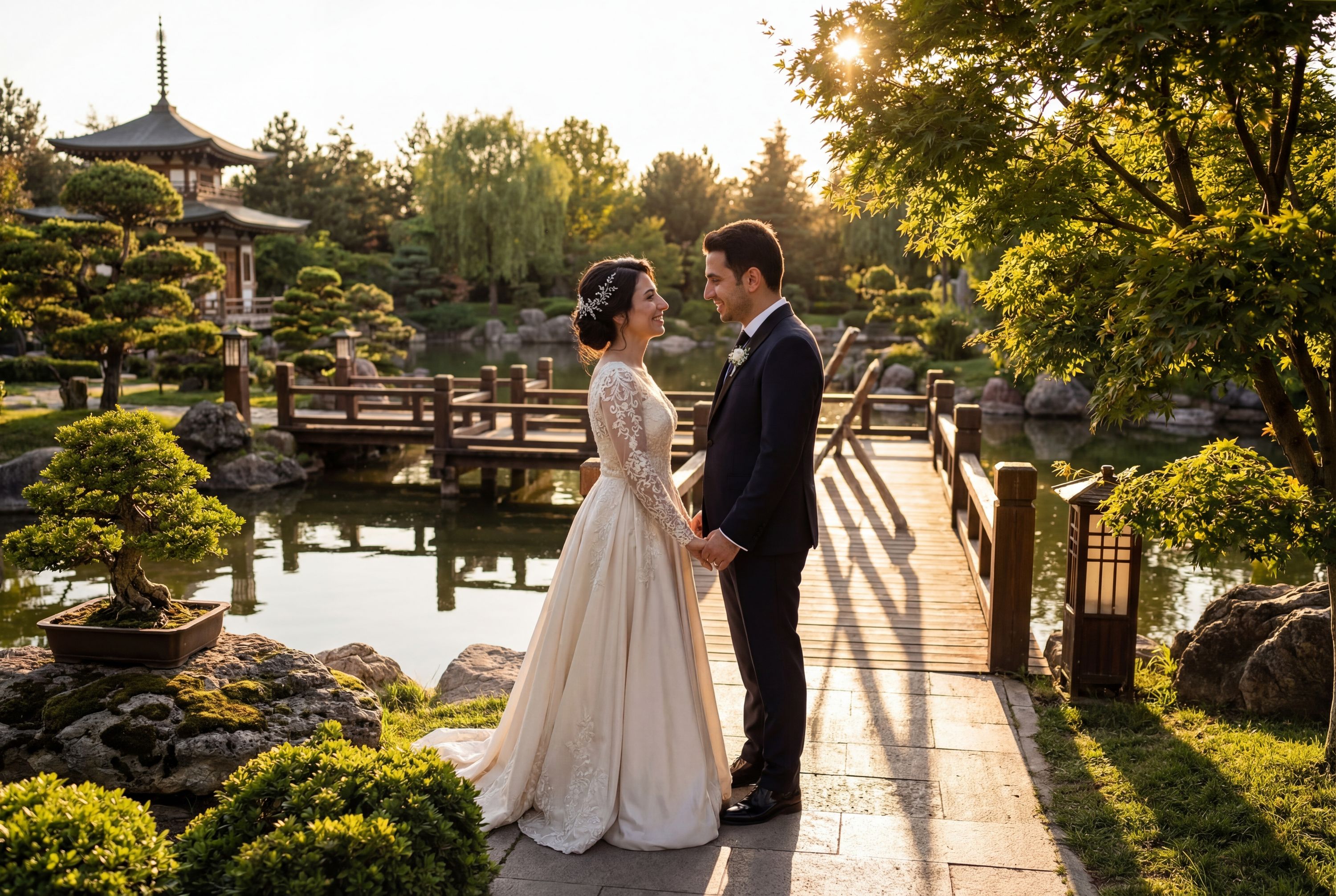 Japanese Garden (within Sazova Park) wedding photography Eskişehir 