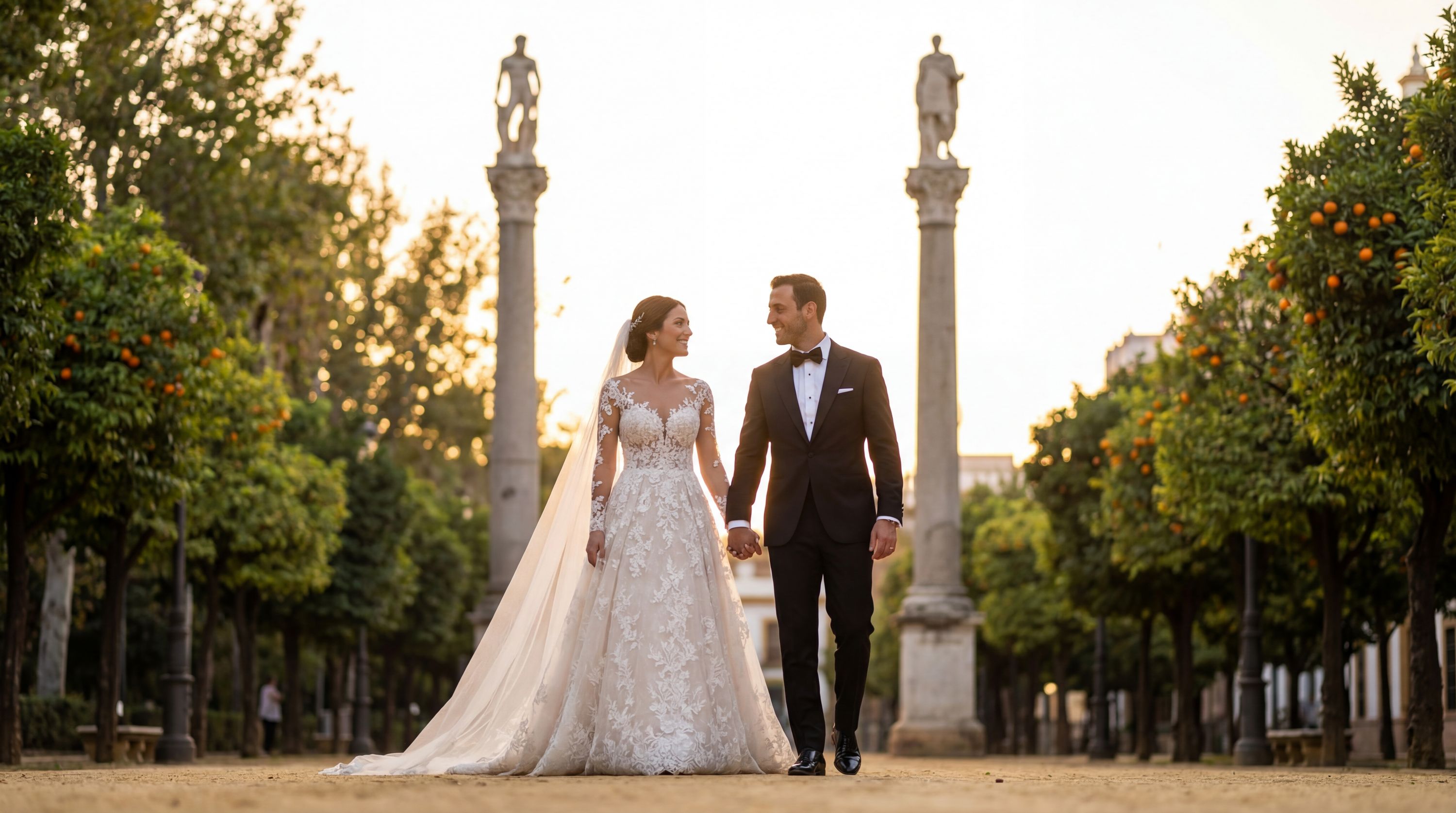 Alameda de Hércules wedding photography Seville 