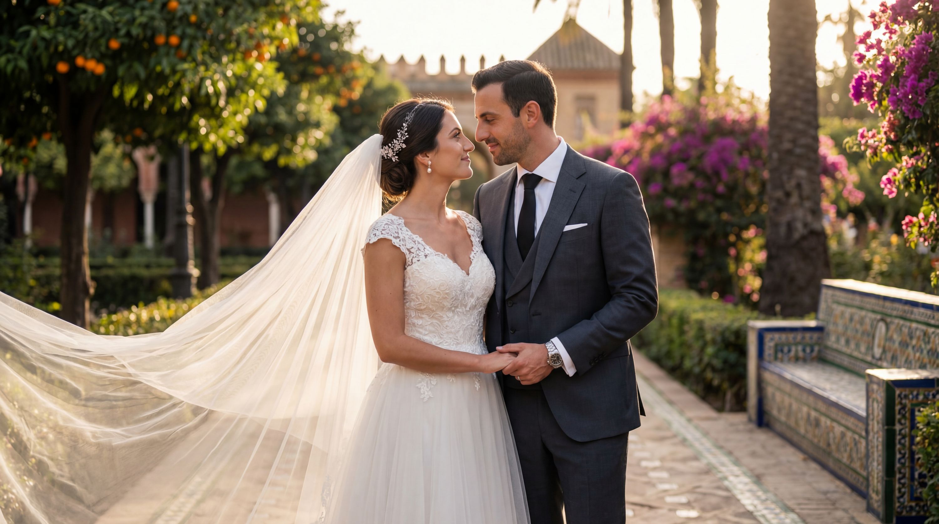 Jardines de Murillo wedding photography Seville 