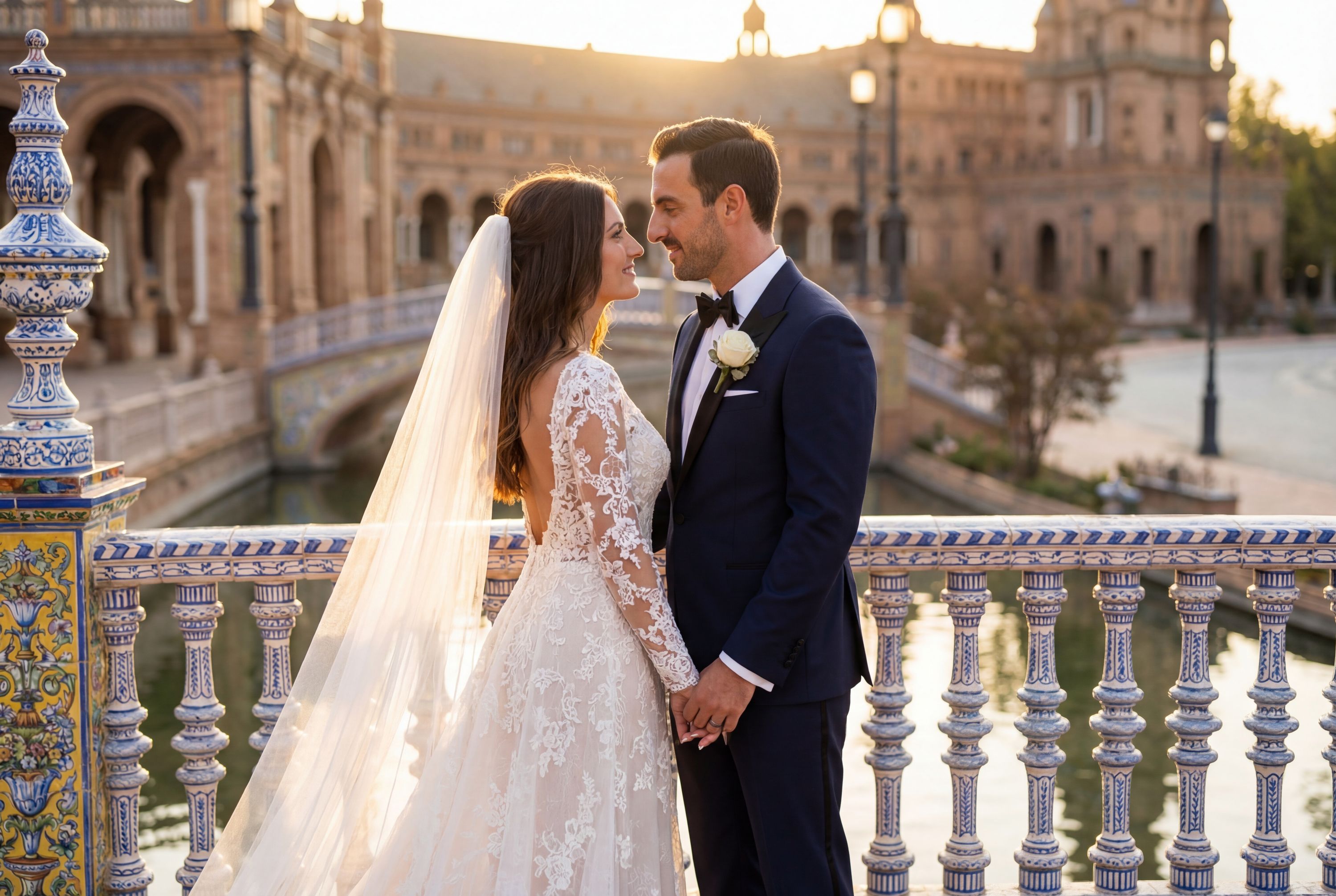 Plaza de España wedding photography Seville 