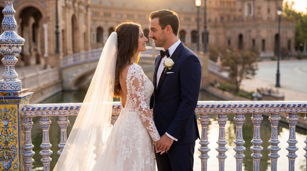 Plaza de España wedding photography, Seville, Plaza de España wedding photography, Seville,