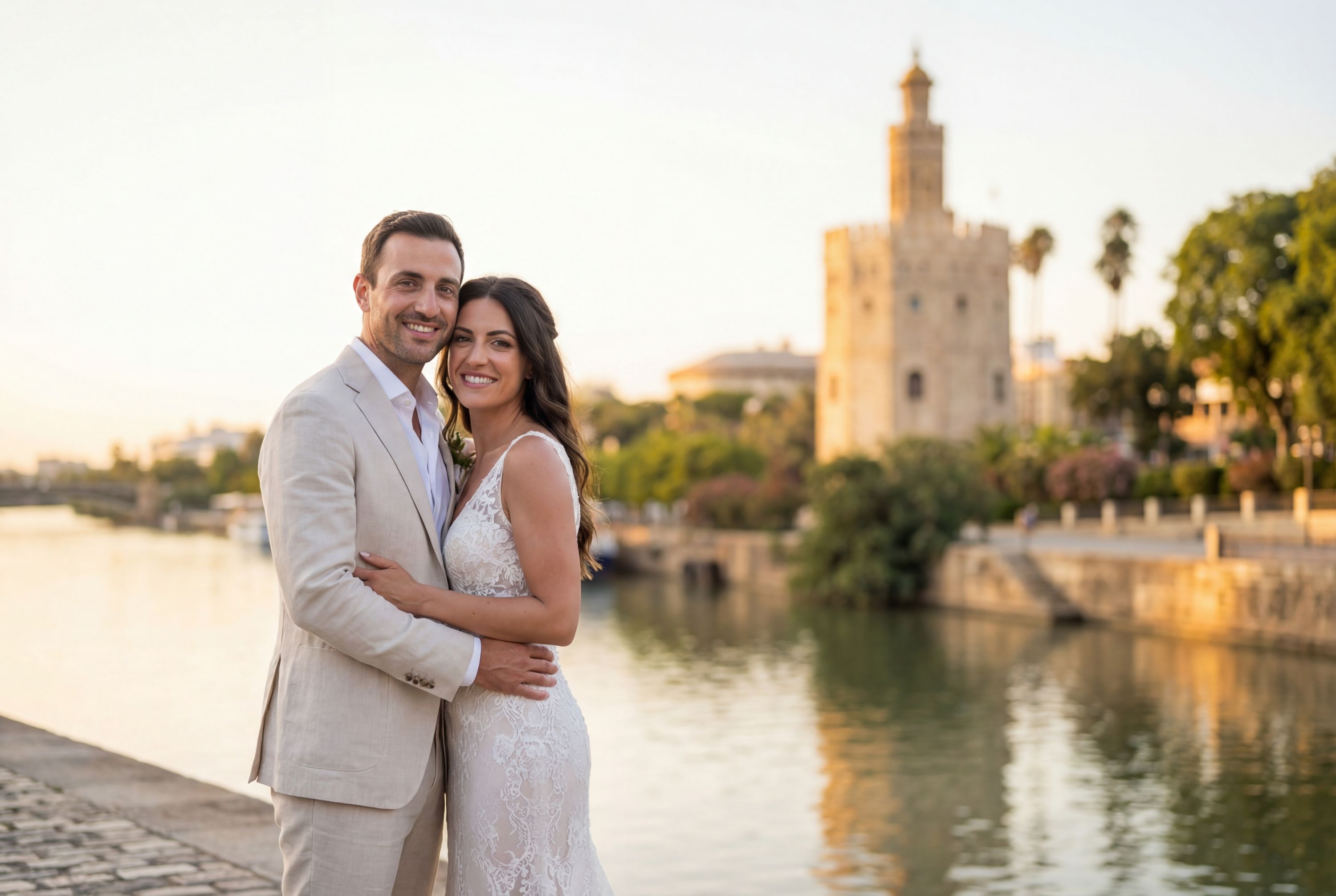 Torre del Oro wedding photography Seville 