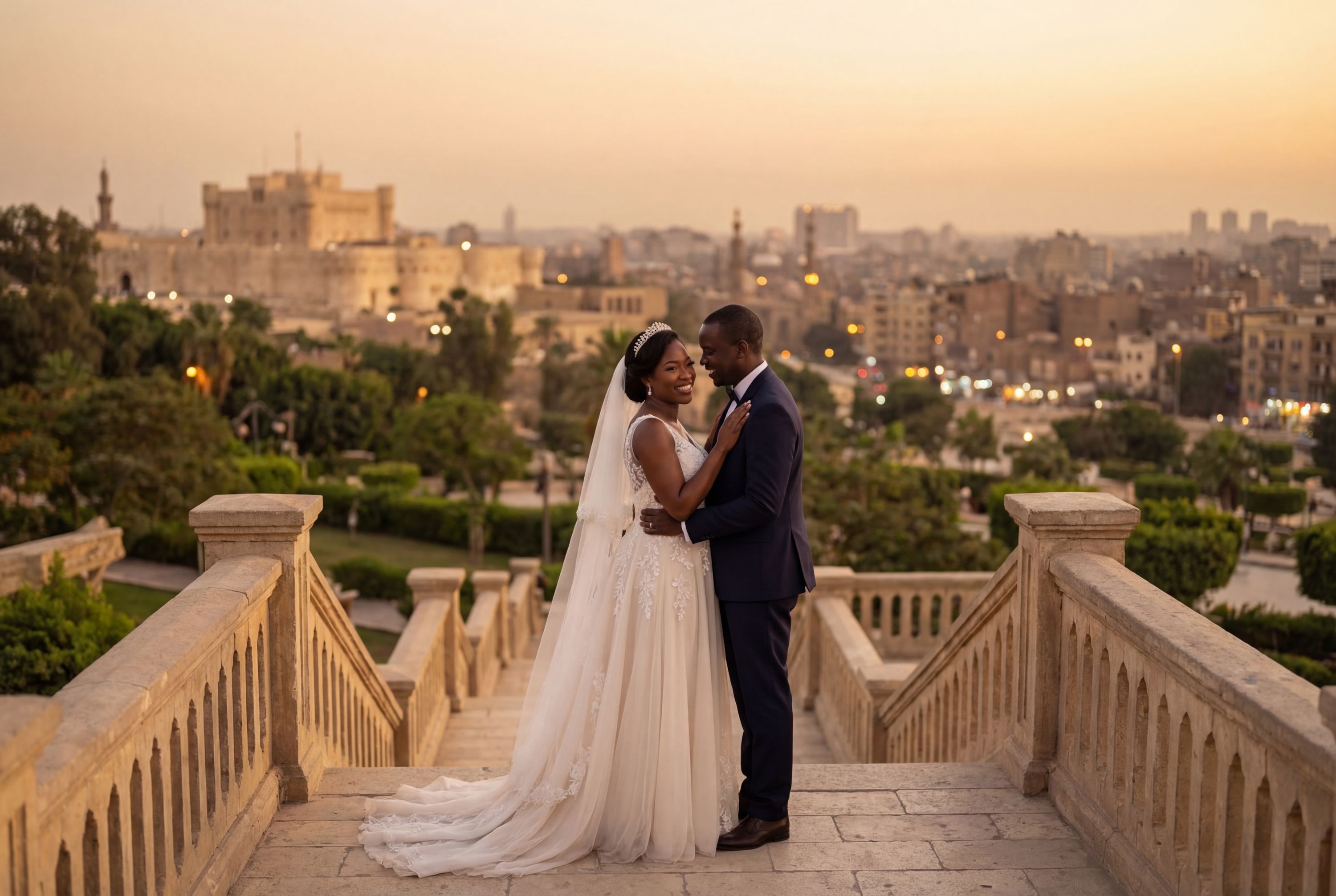 Al-Azhar Park wedding photography Cairo 