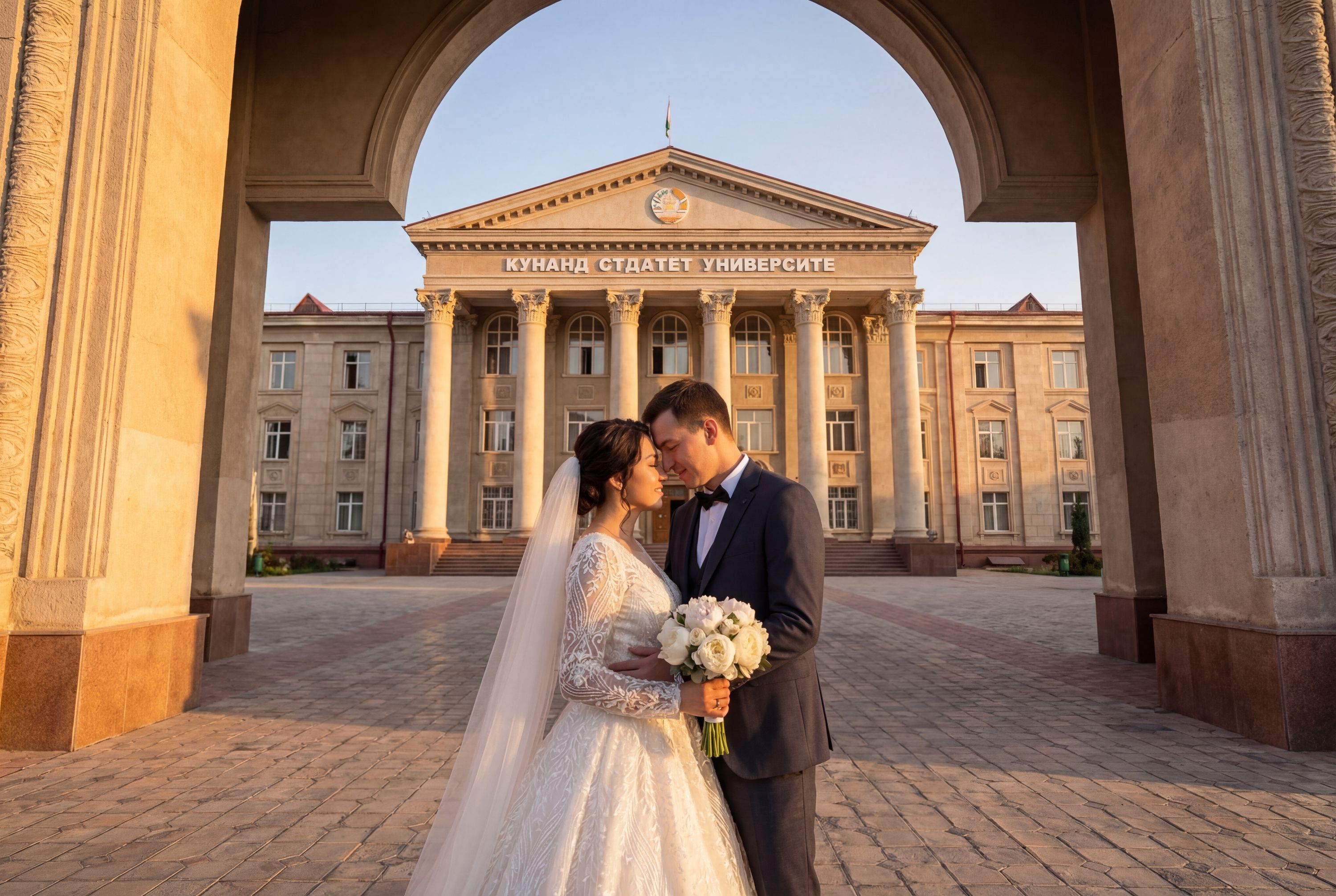 Wedding photography Khujand - Khujand State University (Main Building)