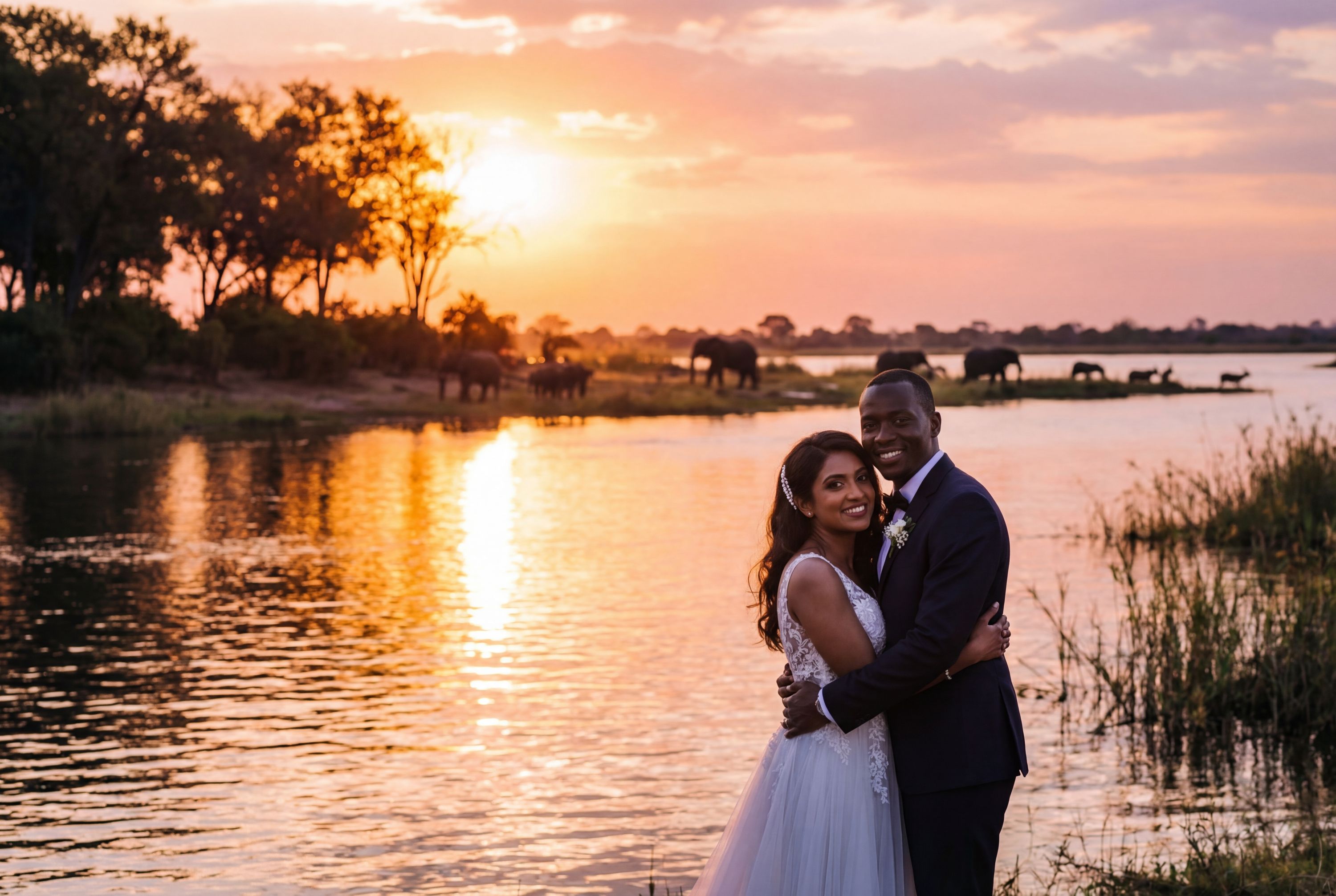 Wedding photography Kasane - Chobe River Waterfront (near Impalila Island)