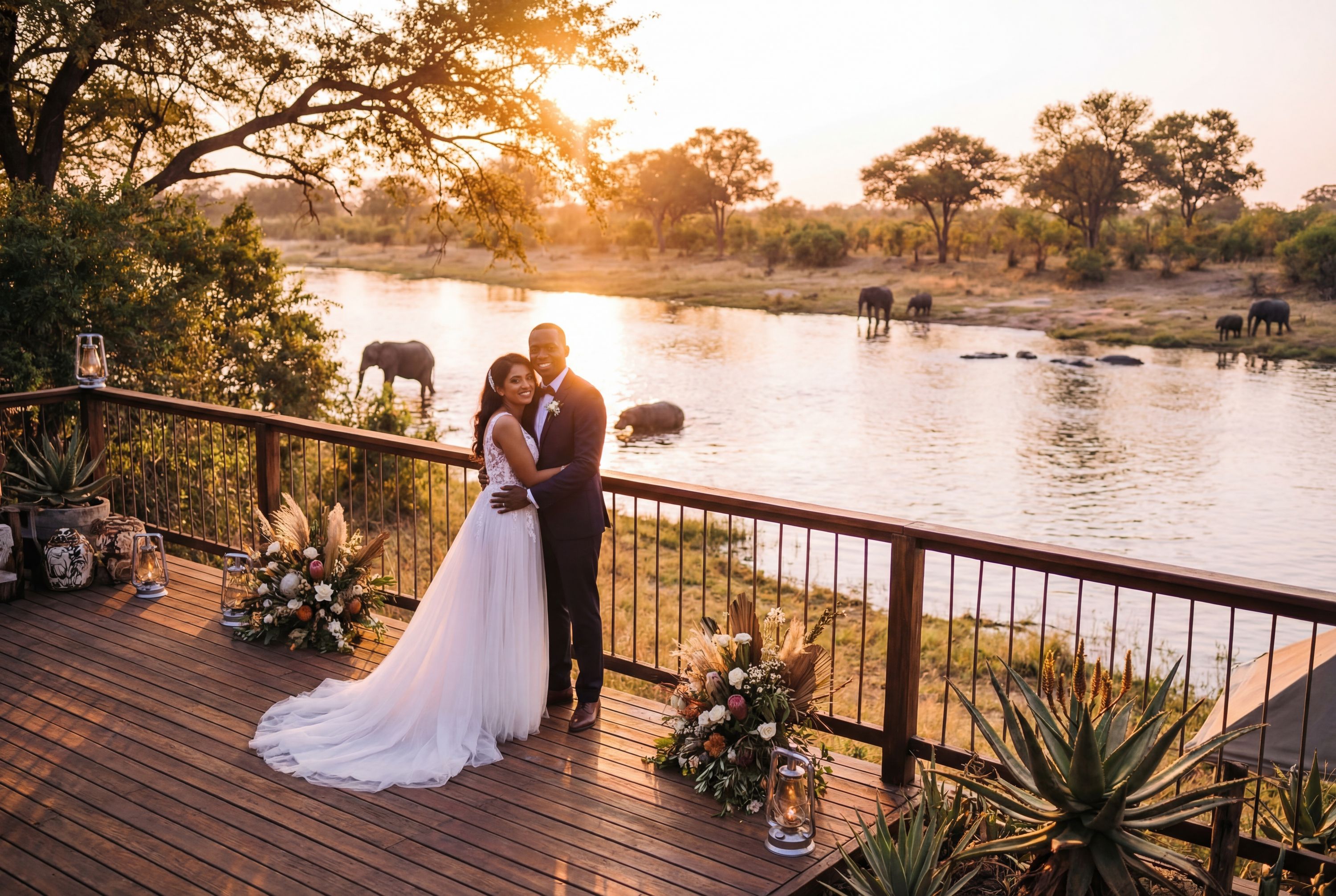 Wedding photography Kasane - Chobe Safari Lodge River Deck