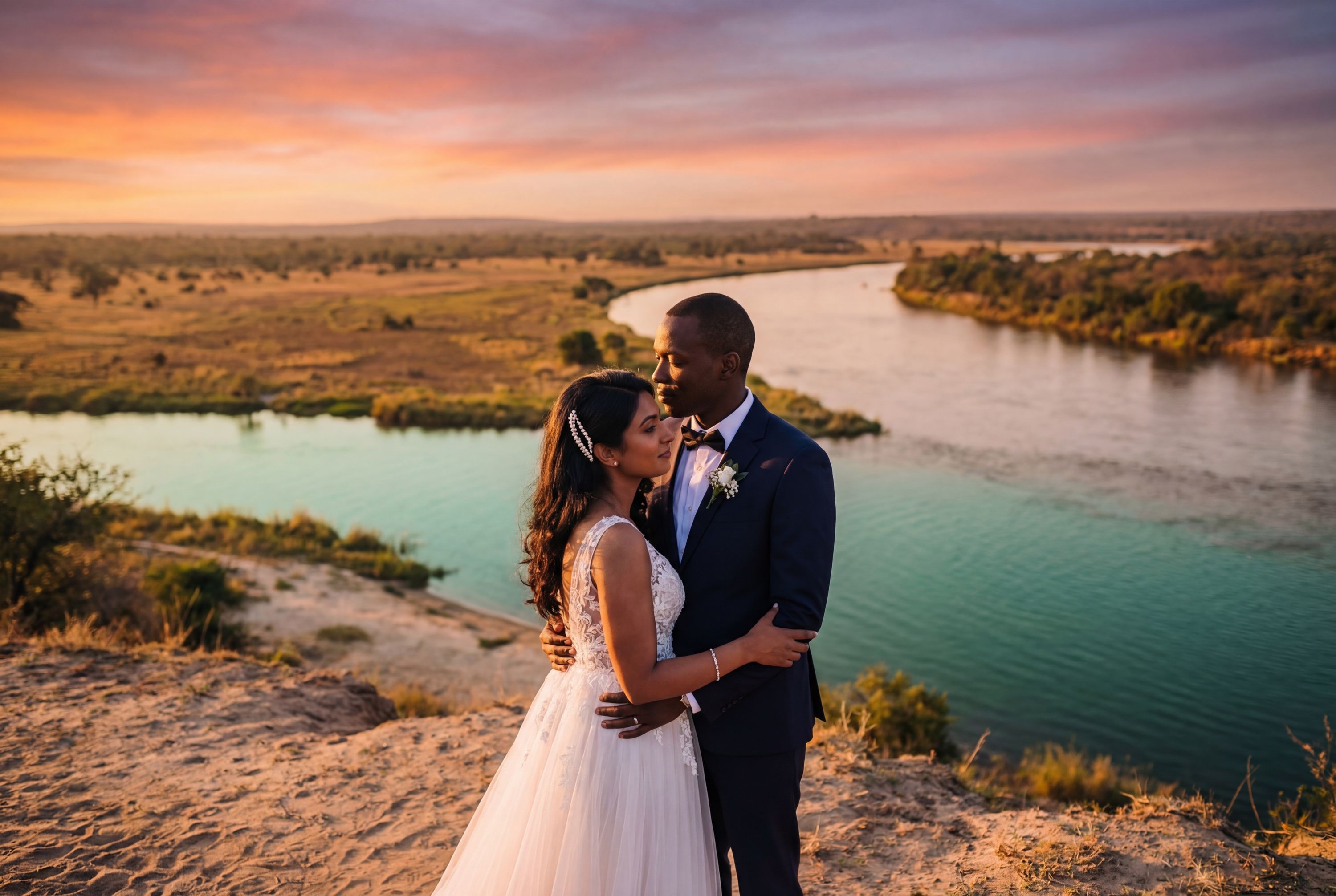Wedding photography Kasane - Confluence of Chobe & Zambezi Rivers