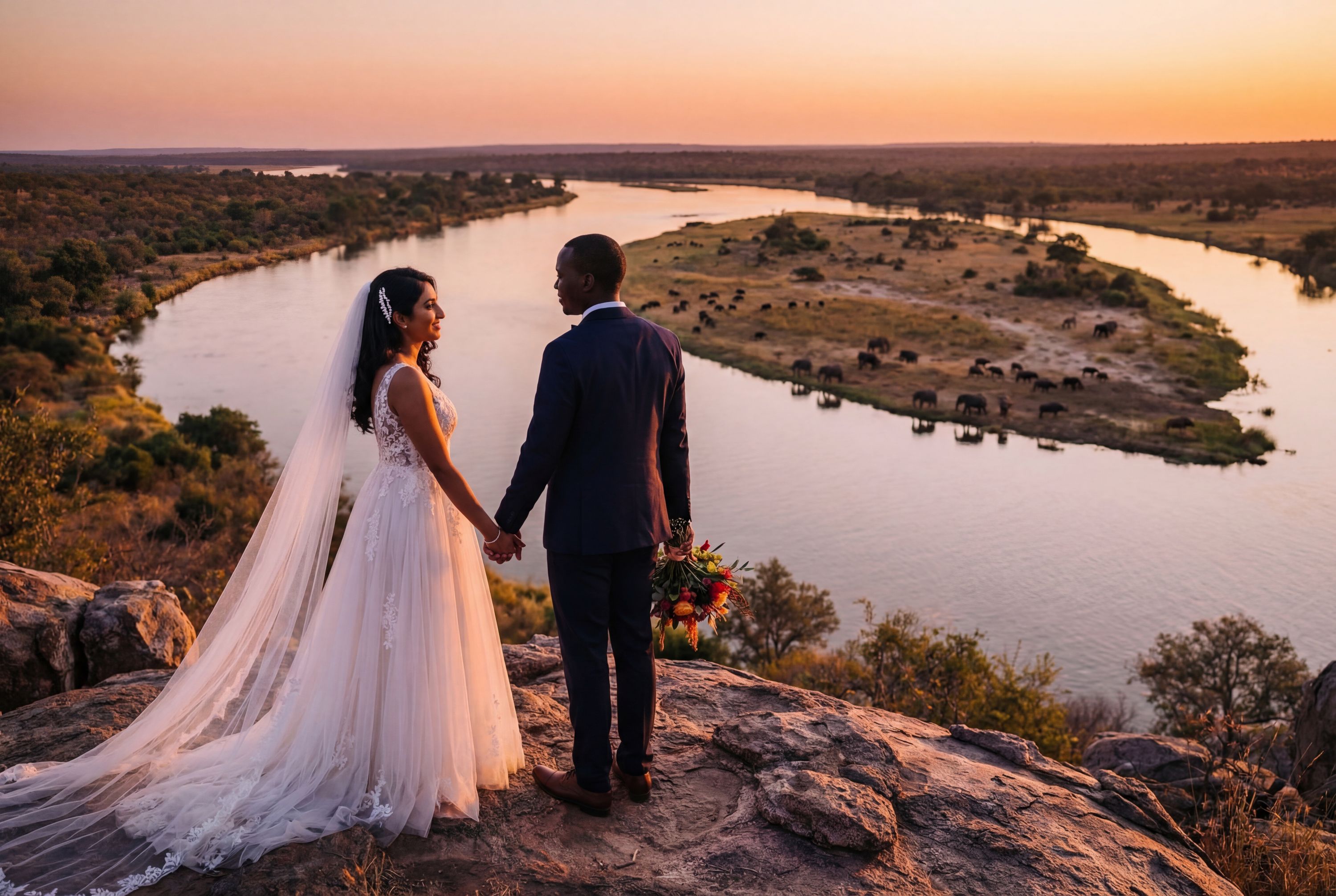Wedding photography Kasane - Sedudu Island Viewpoint