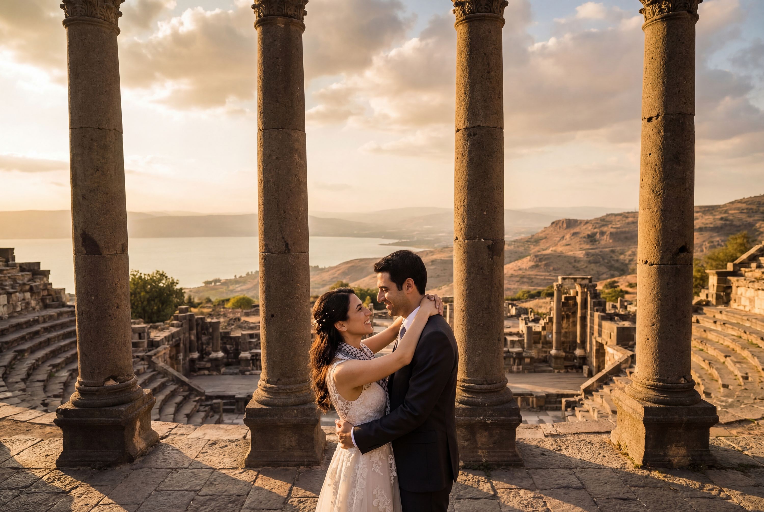 Wedding photography Irbid - Umm Qais (Gadara) Archaeological Site