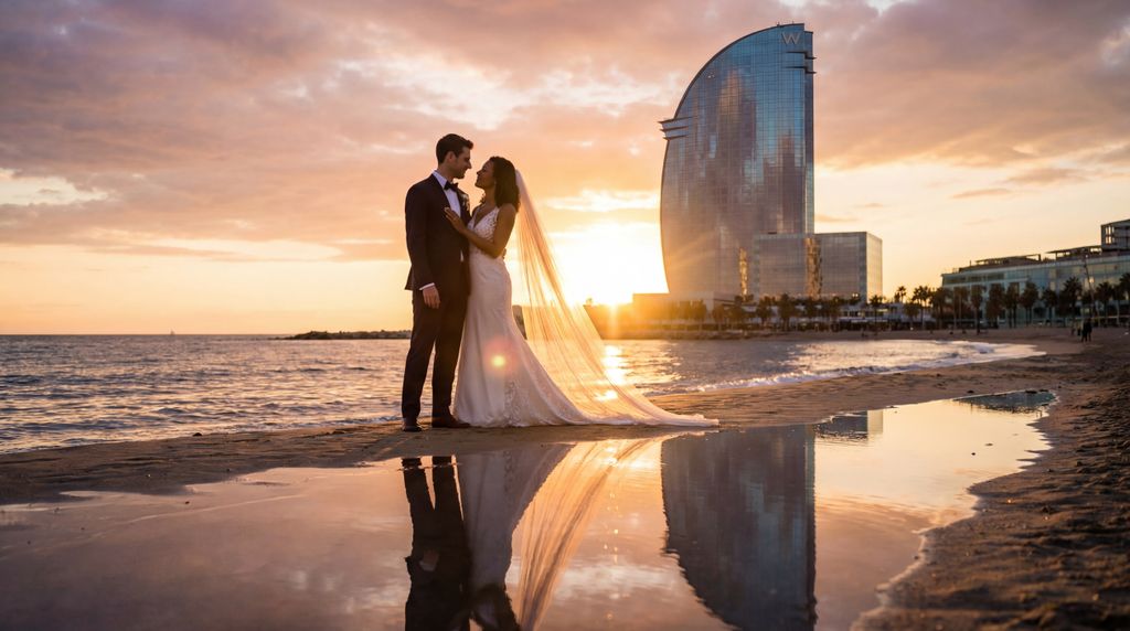 Barceloneta Beach & W Hotel wedding photography, Barcelona, Barceloneta Beach & W Hotel wedding photography, Barcelona,
