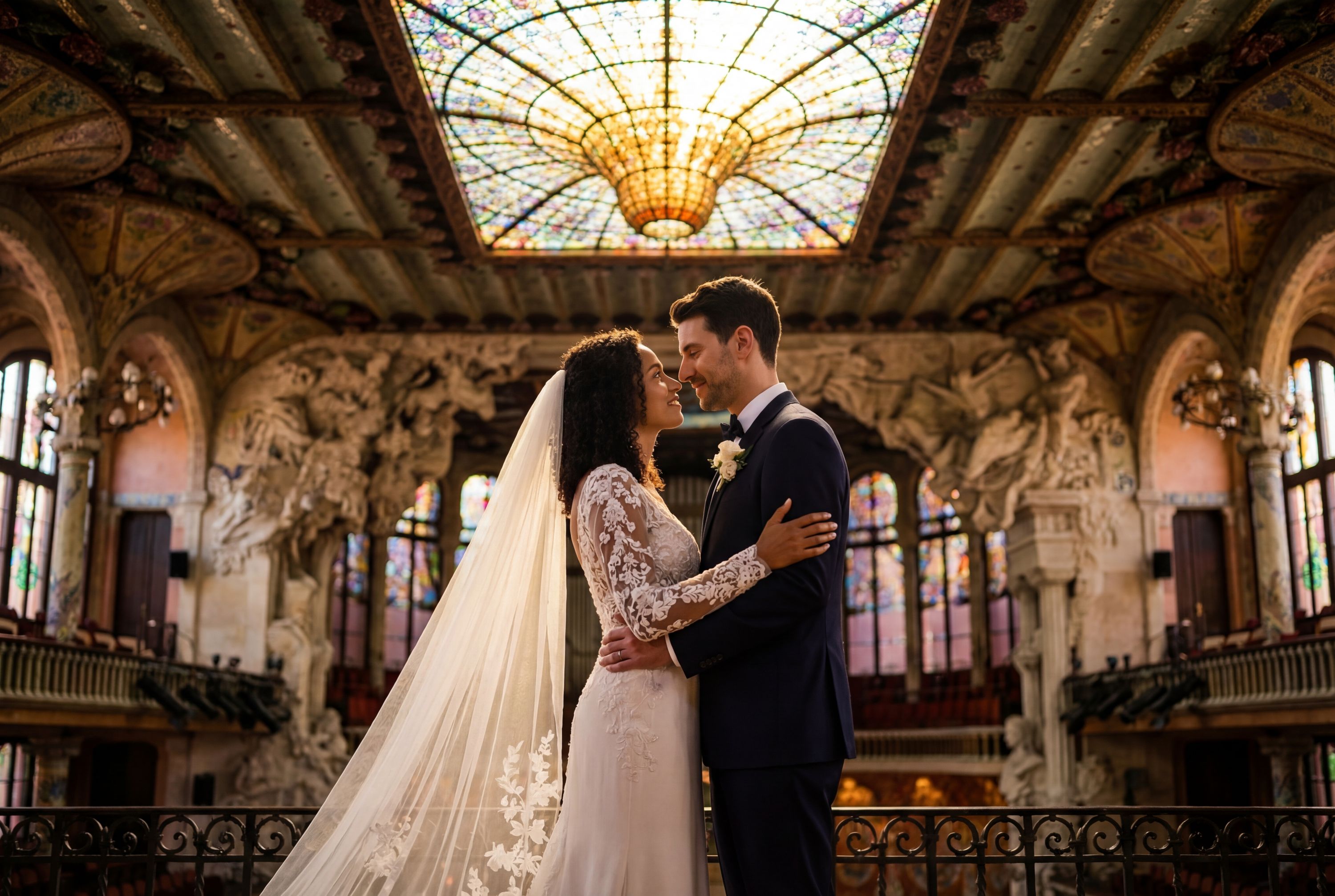 Palau de la Música Catalana wedding photography Barcelona 