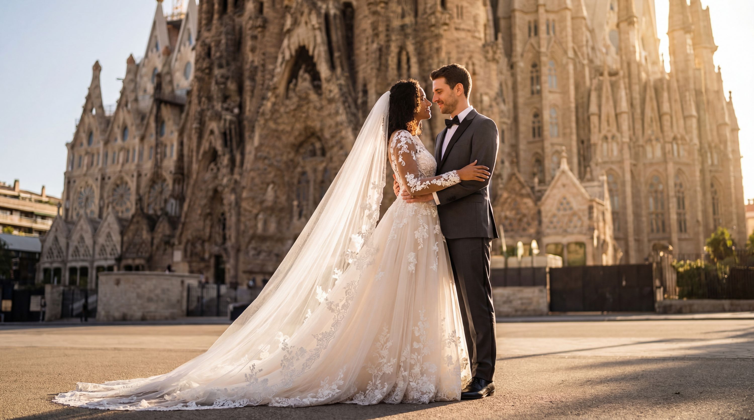 Sagrada Familia wedding photography Barcelona 