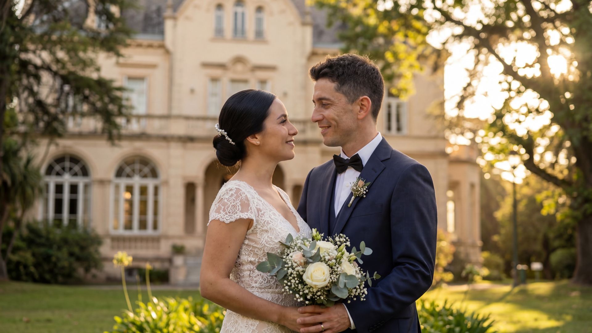 Mar del Plata wedding photography — couple at Torreón del Monje