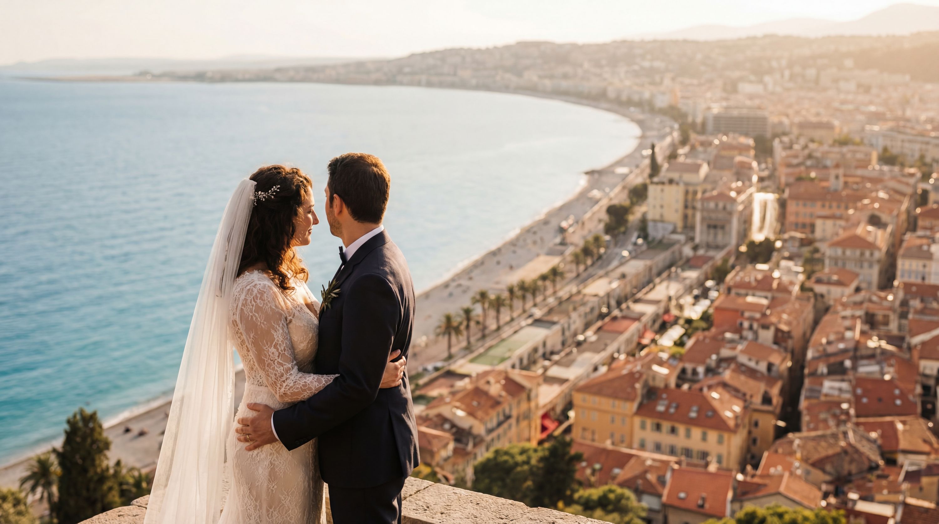 Castle Hill (Colline du Château) wedding photography Nice 