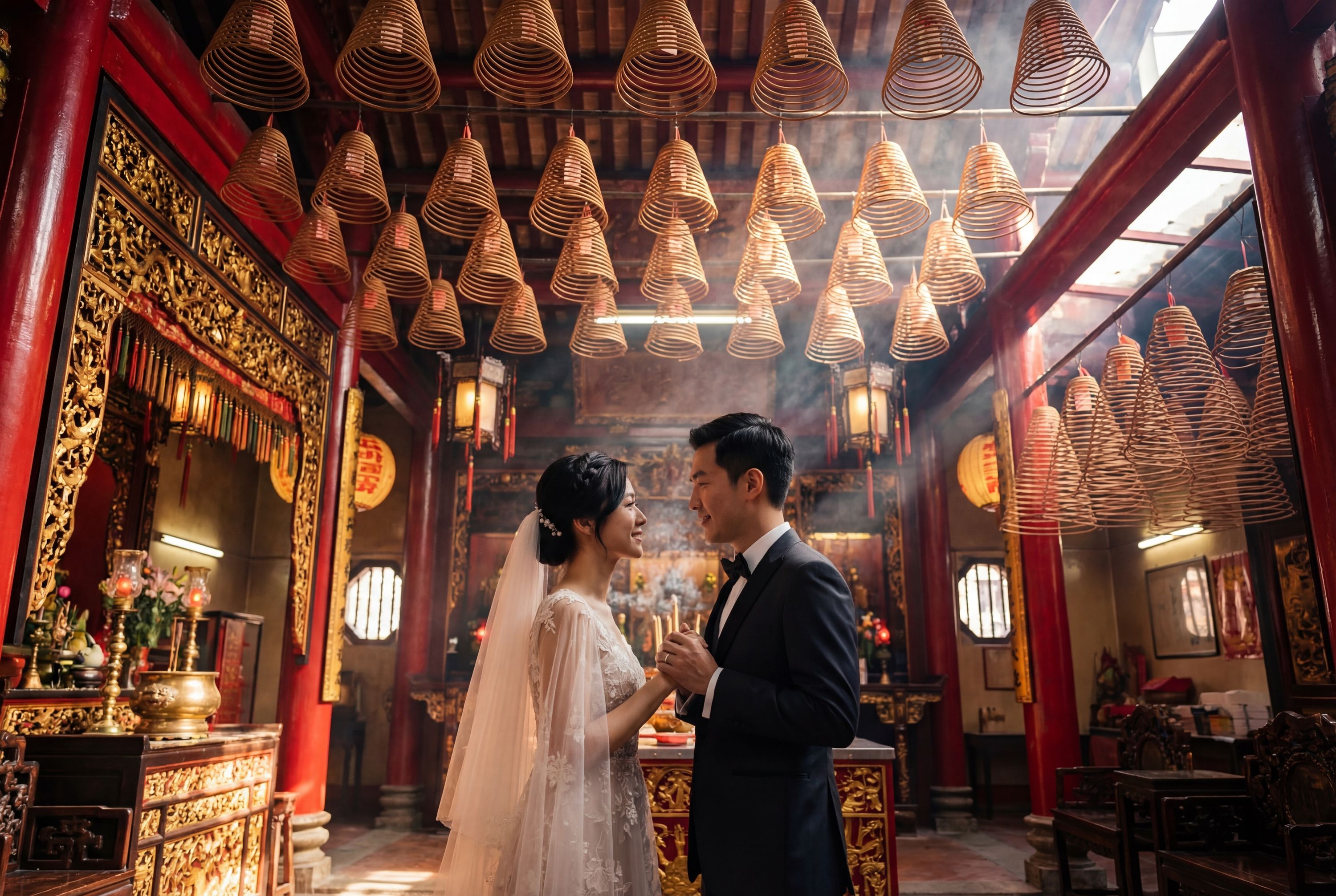 Wedding photography Hong Kong - Man Mo Temple