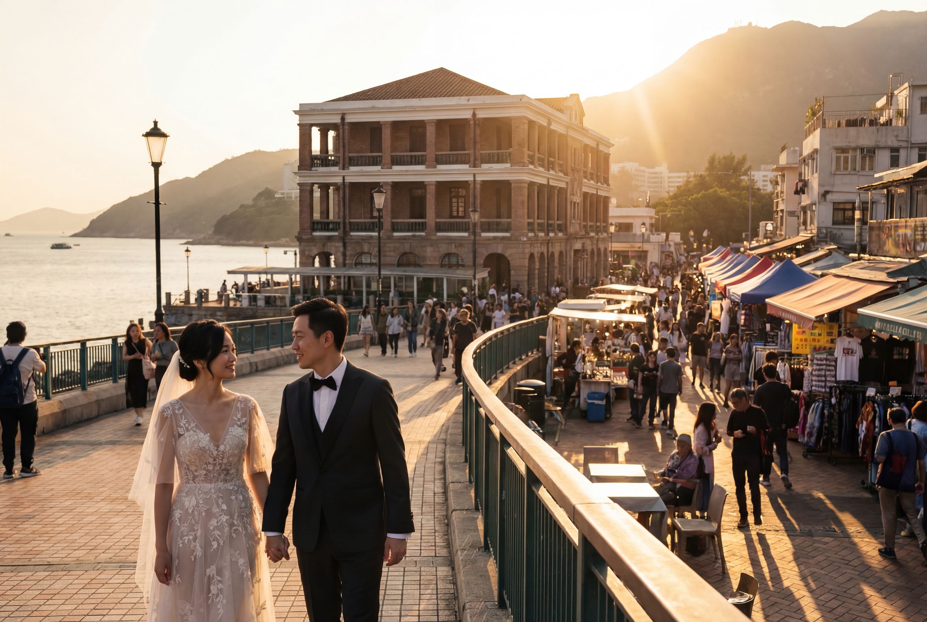 Wedding photography Hong Kong - Stanley Market & Murray House
