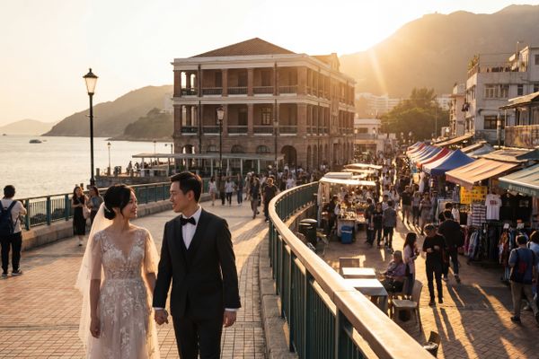 Wedding photography Hong Kong - Stanley Market & Murray House