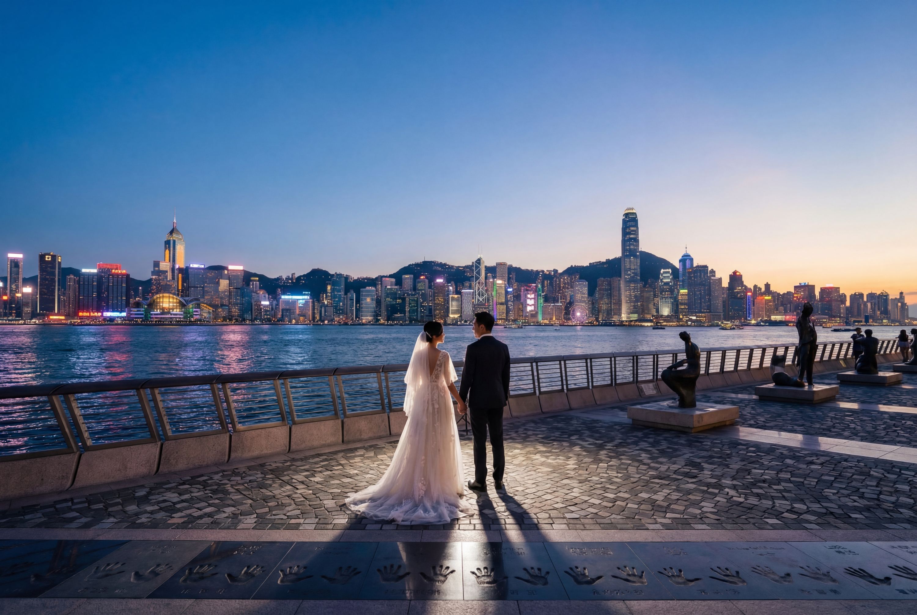 Wedding photography Hong Kong - Tsim Sha Tsui Promenade / Avenue of Stars