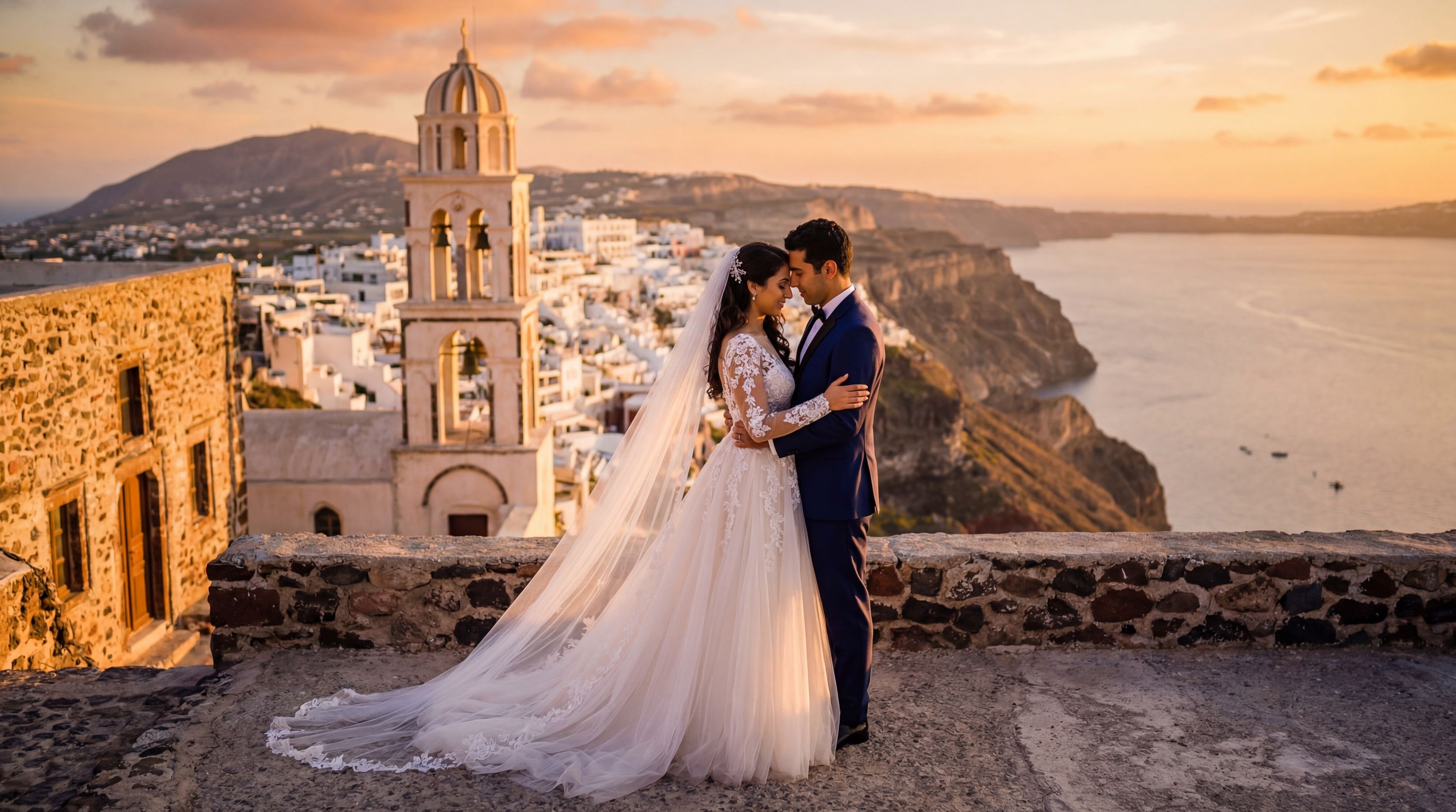 Profitis Ilias Monastery wedding photography Santorini 
