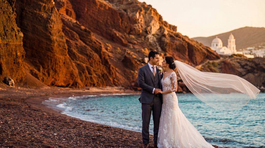 Red Beach wedding photography, Santorini, Red Beach wedding photography, Santorini,