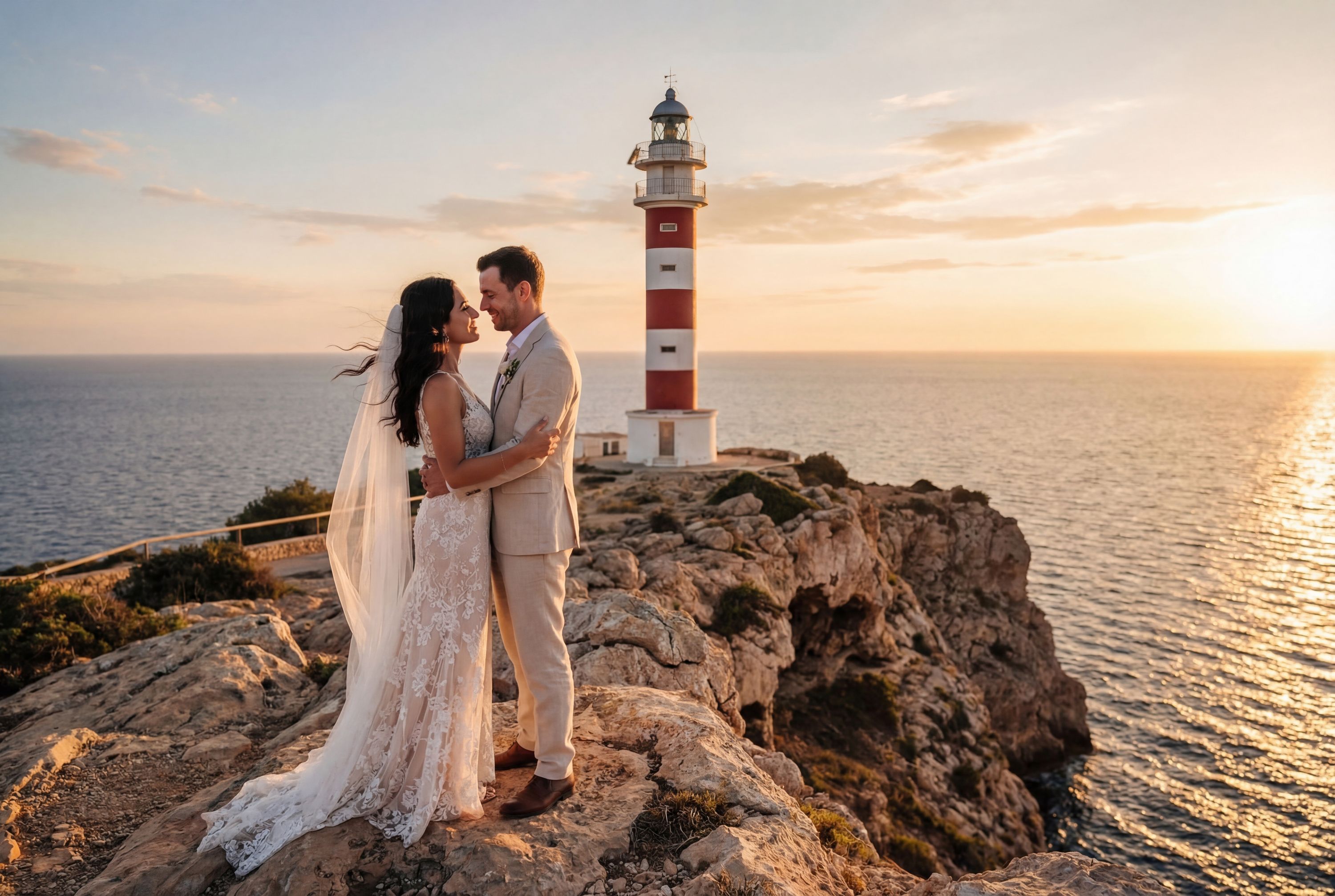 Wedding photography Ibiza - Portinatx Lighthouse (Far de Punta des Moscarter)