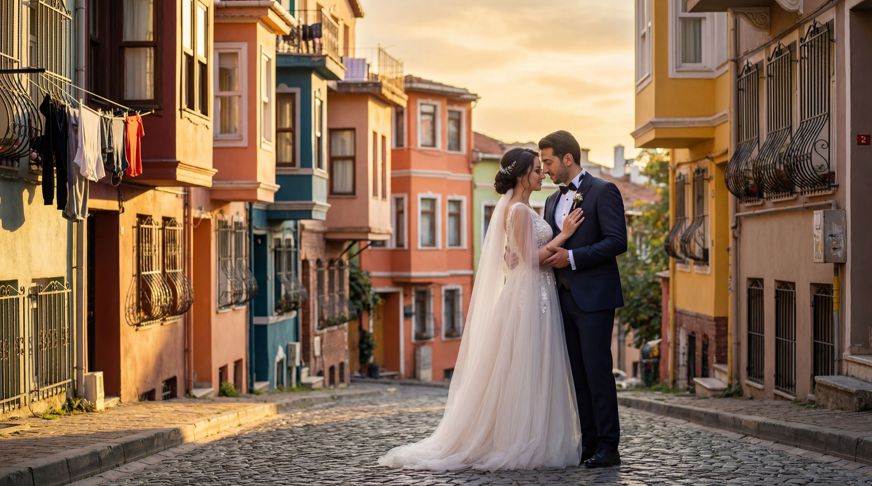 Balat & Fener Colorful Houses wedding photography Istanbul 