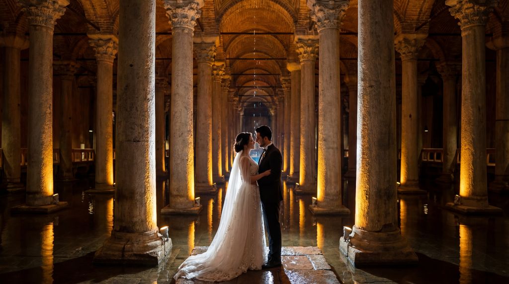 Basilica Cistern wedding photography, Istanbul, Basilica Cistern wedding photography, Istanbul,