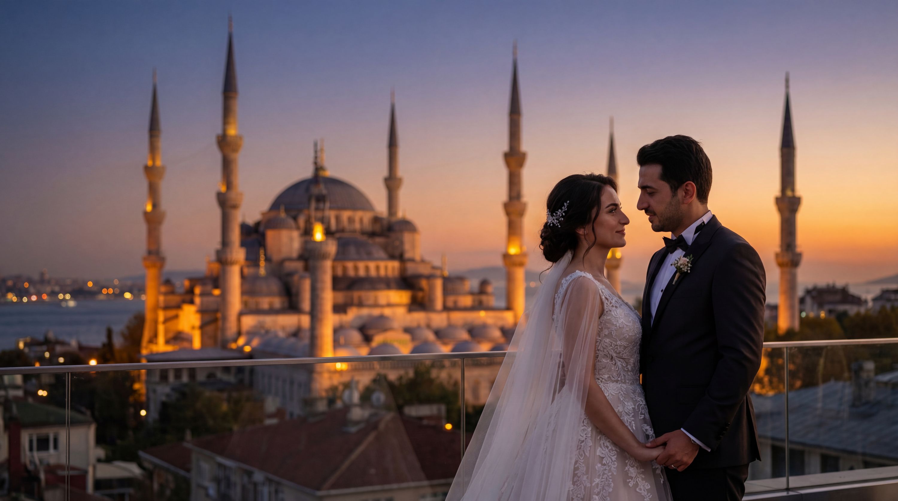 Blue Mosque (Sultan Ahmed Mosque) wedding photography Istanbul 