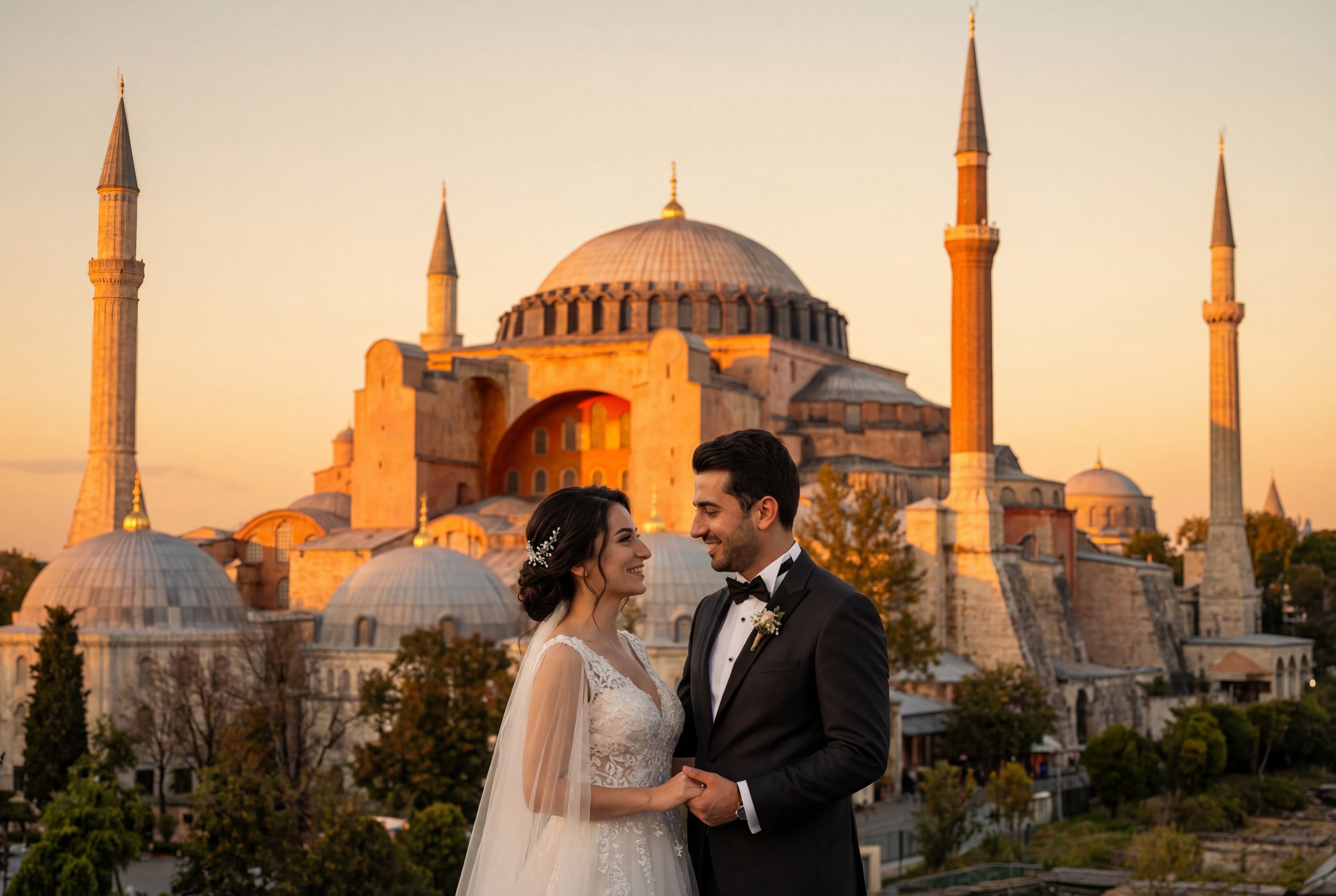 Hagia Sophia Grand Mosque wedding photography Istanbul 