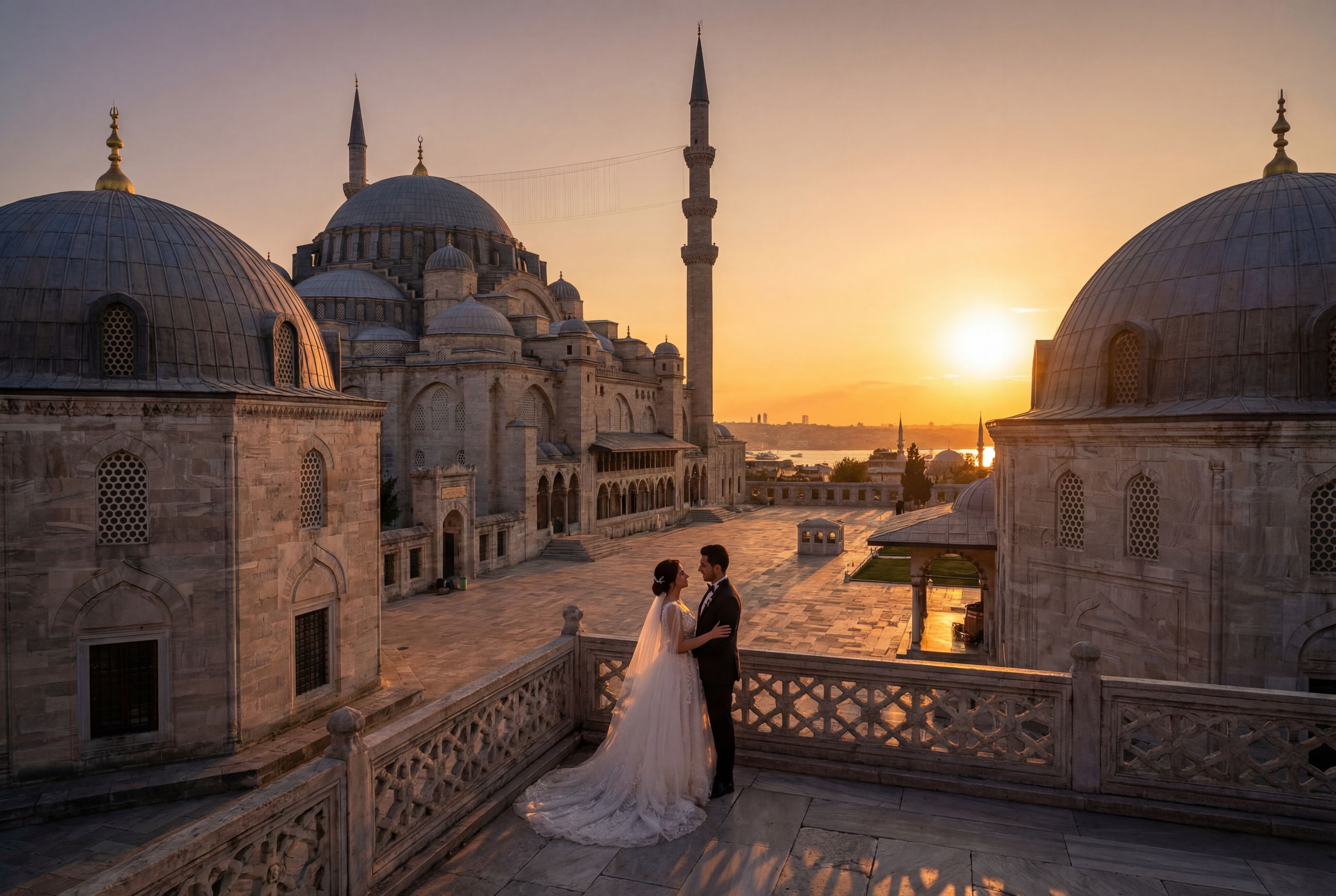 Süleymaniye Mosque Complex wedding photography Istanbul 