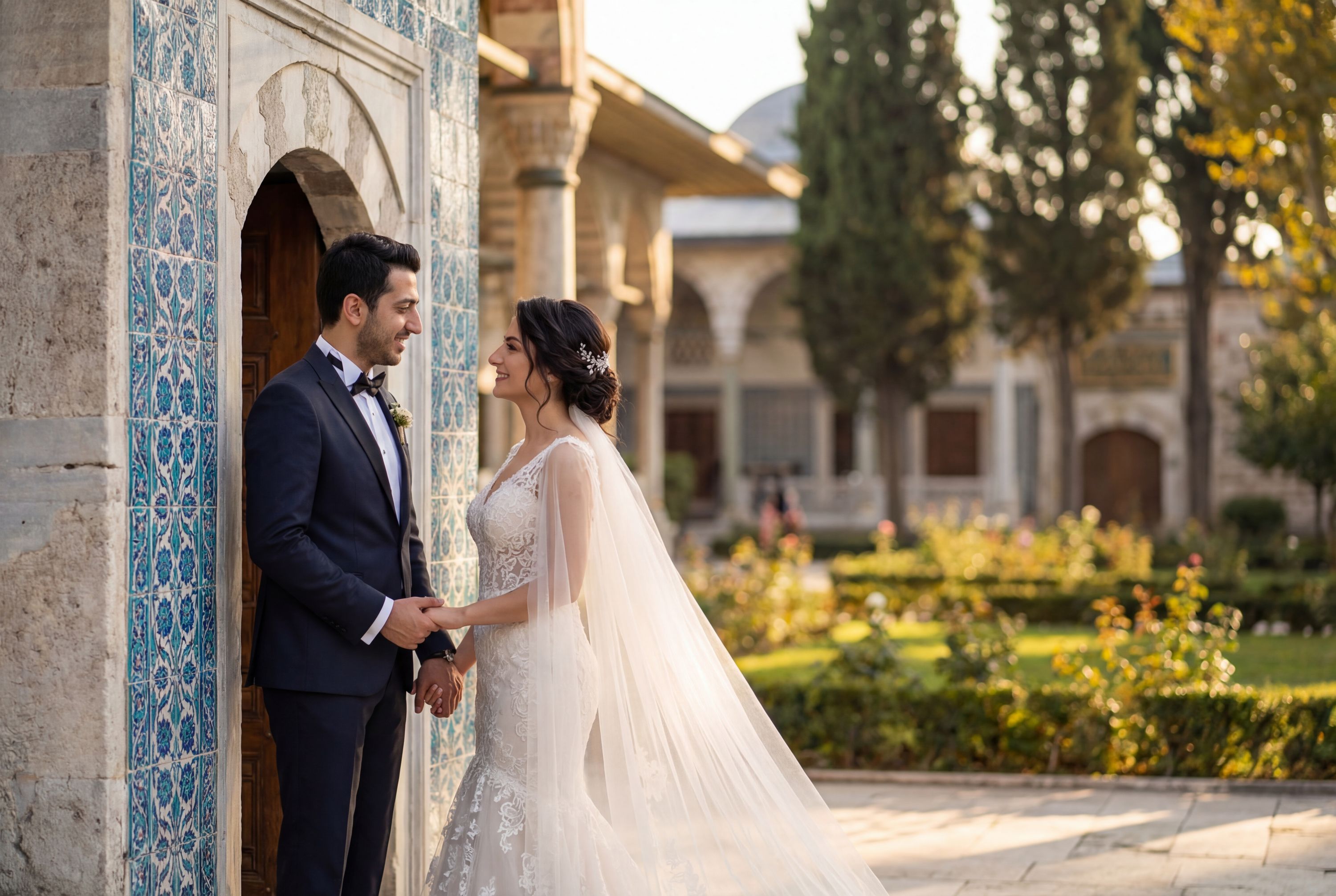 Topkapi Palace Museum (Gardens & Courtyards) wedding photography Istanbul 