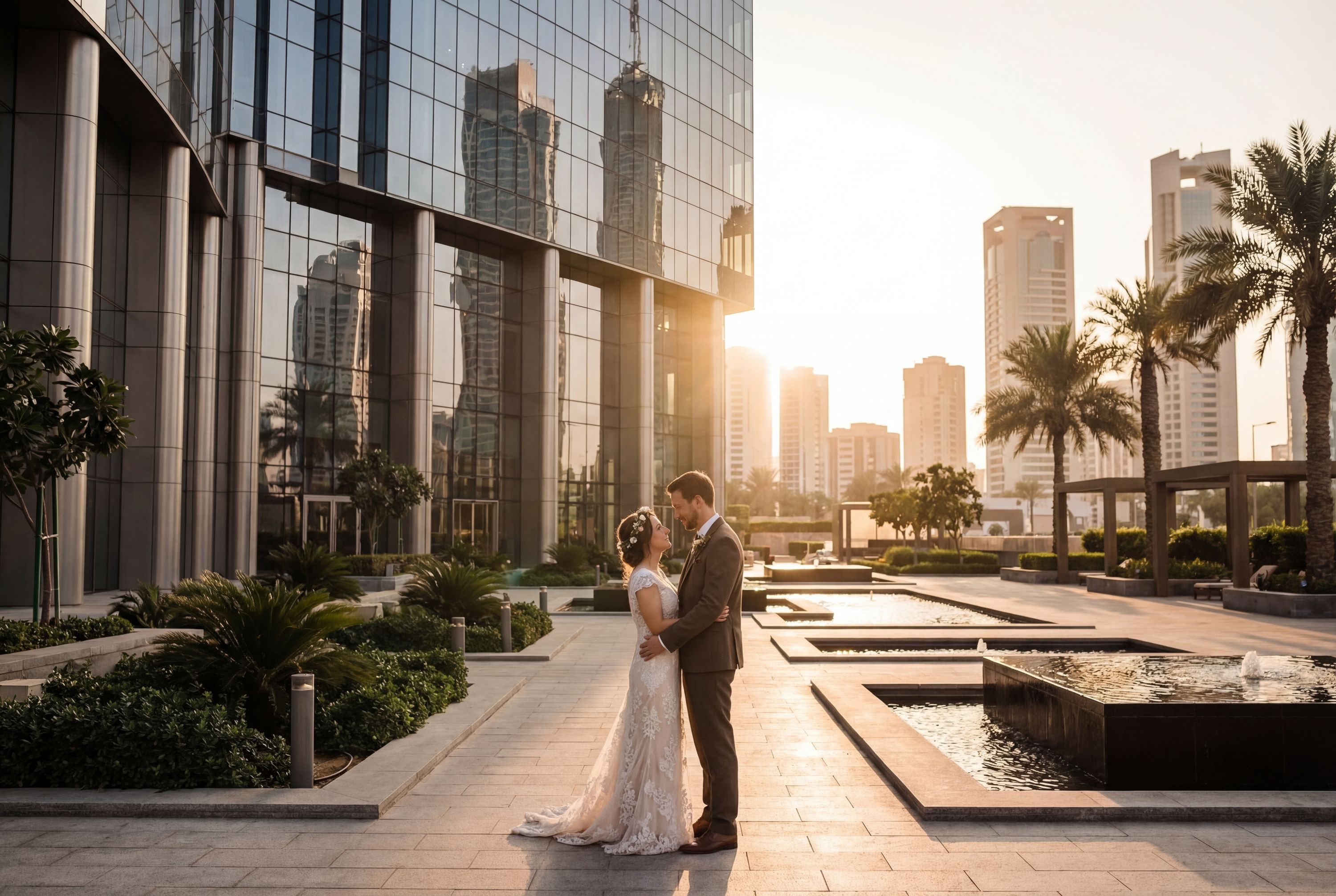Wedding photography Kuwait City - Arraya Tower & Courtyard