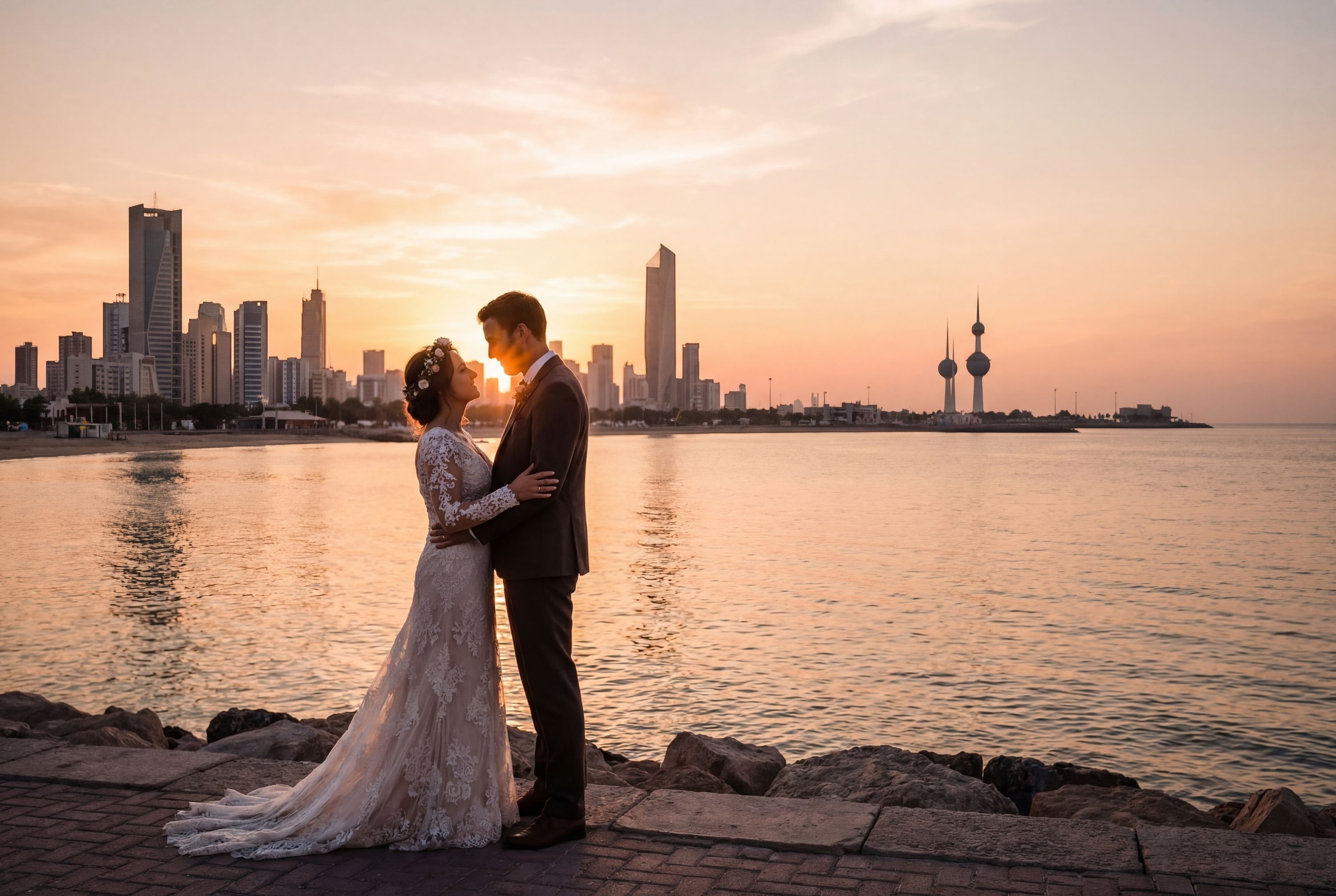 Wedding photography Kuwait City - Kuwait Bay Corniche