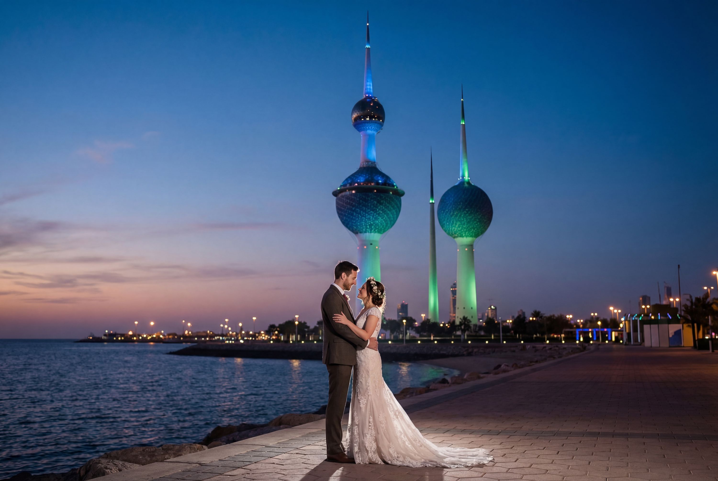 Wedding photography Kuwait City - Kuwait Towers